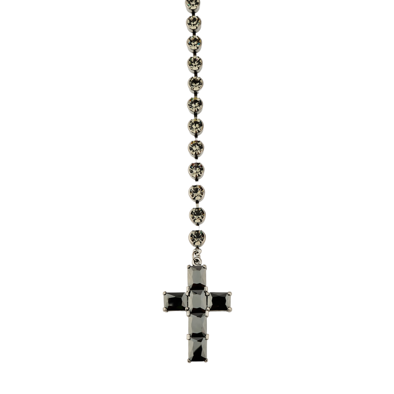 Herald Percy Сотуар с кристаллами и подвеской крестом черного цвета