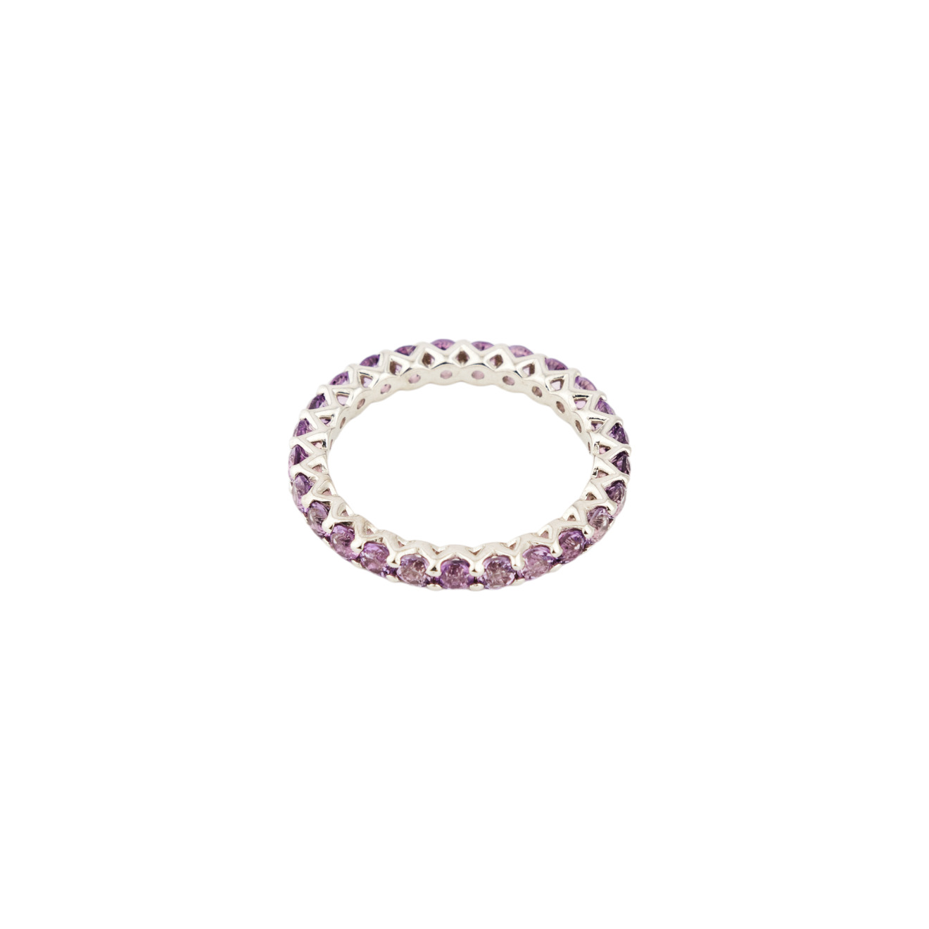 EKA KOMA Сверкающее кольцо с аметистом eka koma сверкающее кольцо из серебра с хризолитами