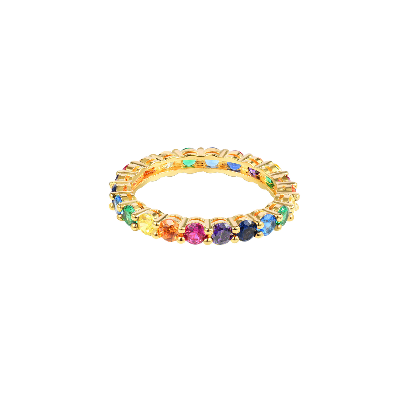 WANNA?BE! Кольцо Спаркл с разноцветными камнями золоченое wanna be позолоченное ожерелье из серебра с бабочками с разноцветными камнями