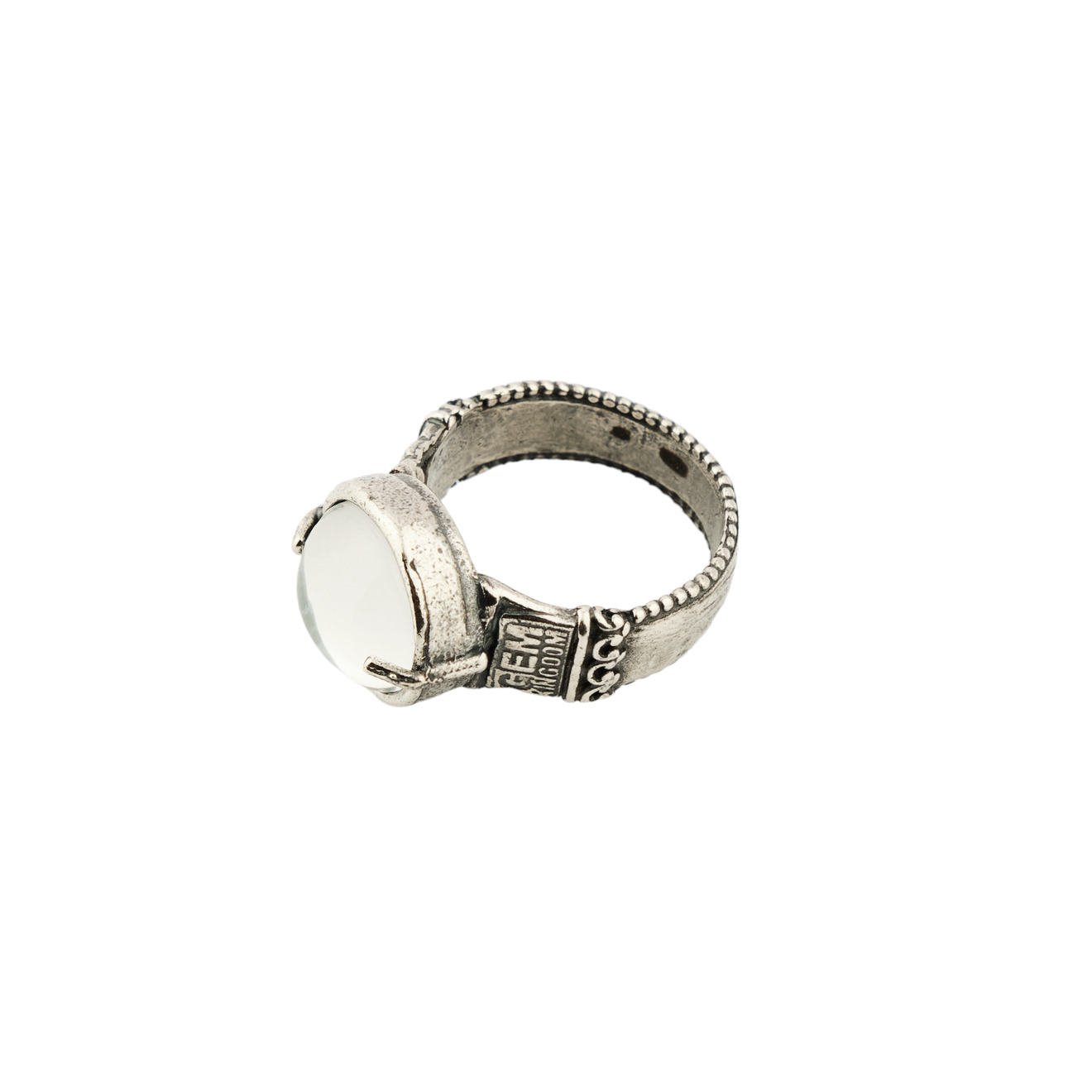 Gem Kingdom Голубое хрустальное кольцо с изображением кристалла gem kingdom мужское серебряное кольцо superman