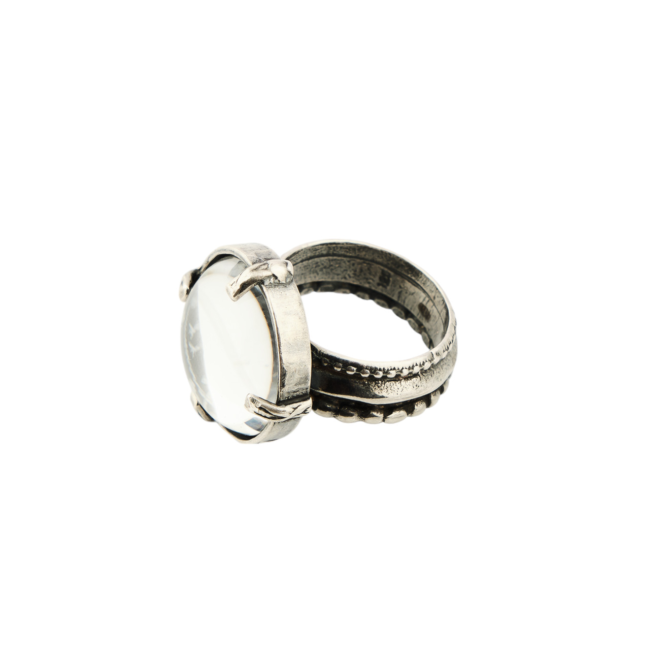 gem kingdom женское серебряное кольцо amor Gem Kingdom Черное круглое кольцо с изображением птиц