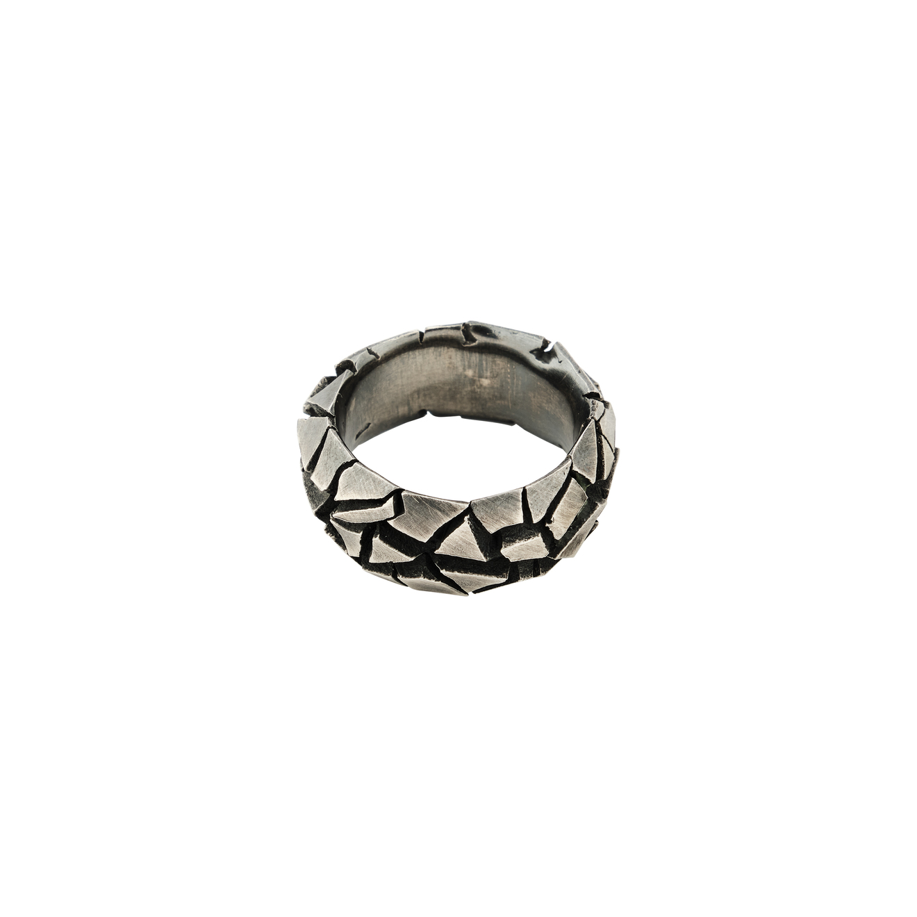 OSSA Кольцо из серебра с трещинами ossa кольцо печатка из серебра