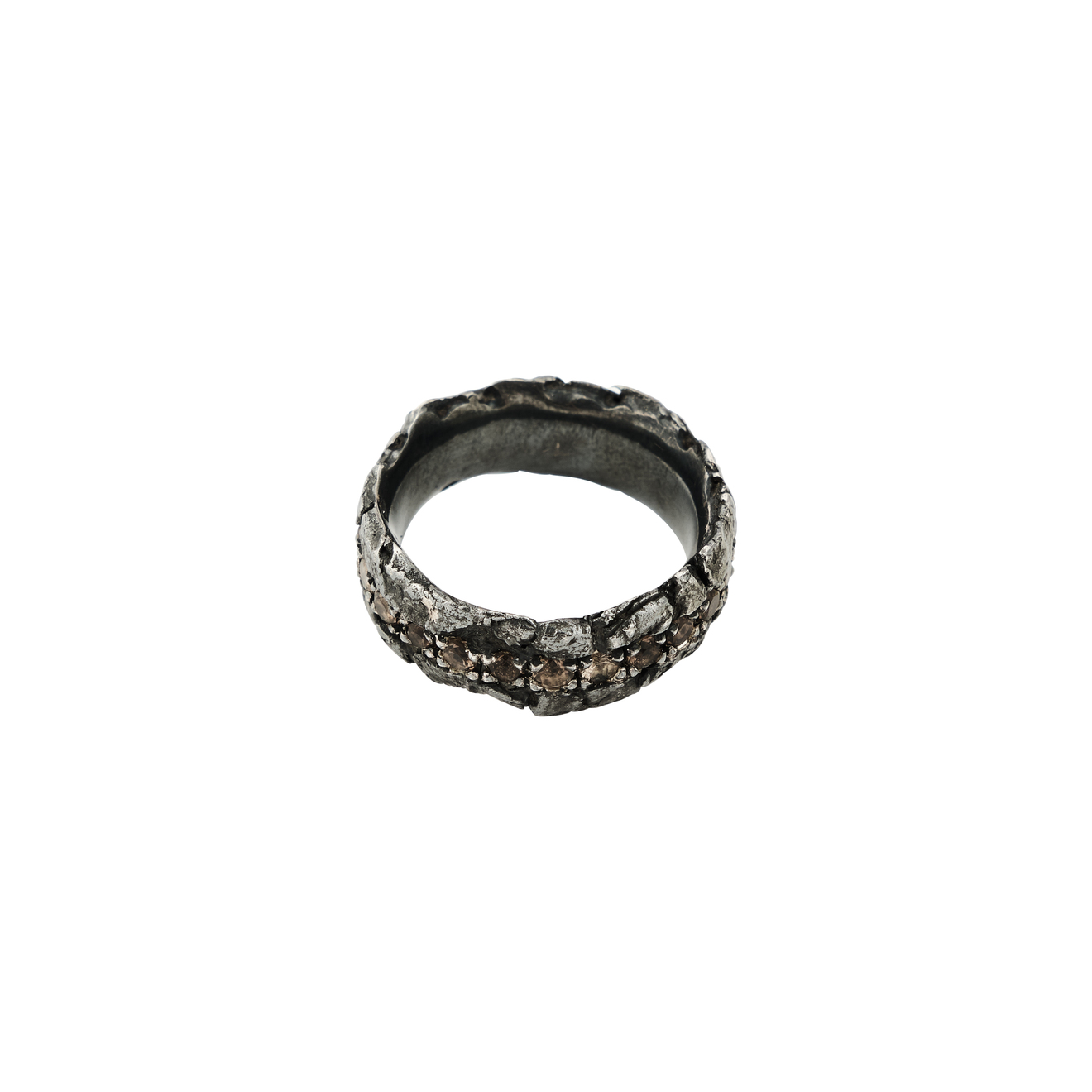 OSSA Кольцо с раухтопазом серебряное кольцо с раухтопазом натуральный коллекция фрейя покрытие палладий размер 16 5