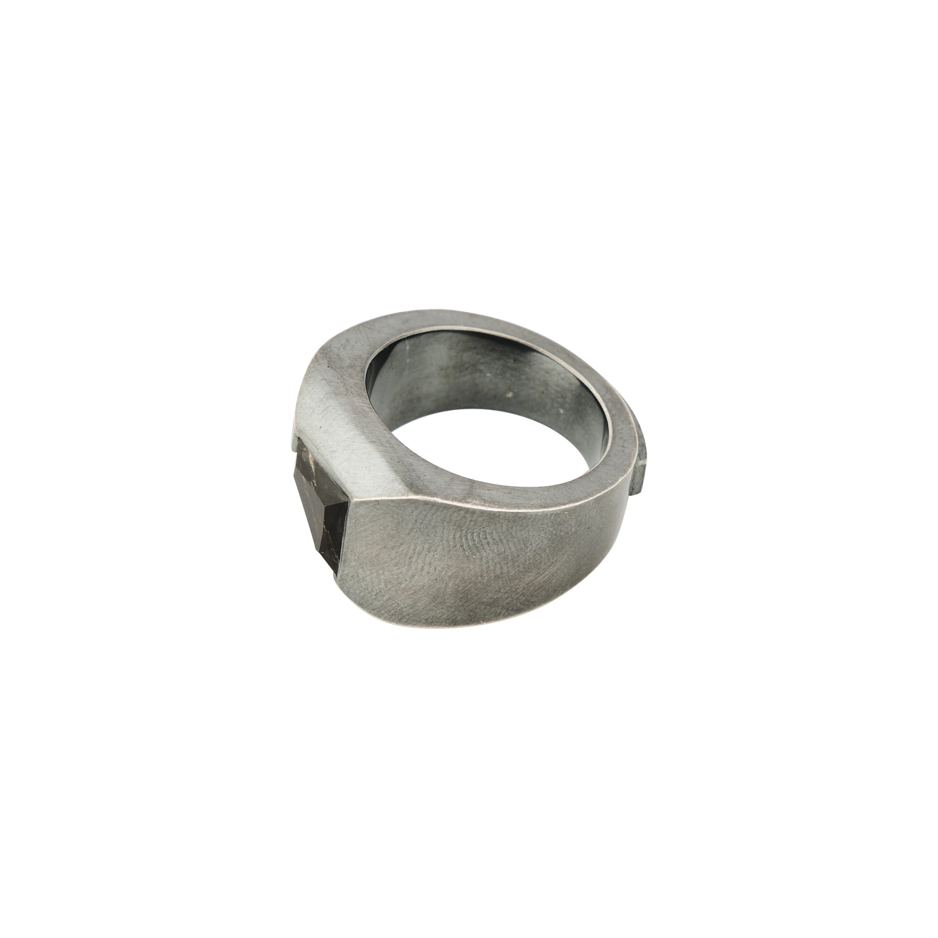 OSSA Кольцо с раухтопазом серебряное кольцо с натуральным раухтопазом коллекция дуэт покрытие желтое золото размер 22 5