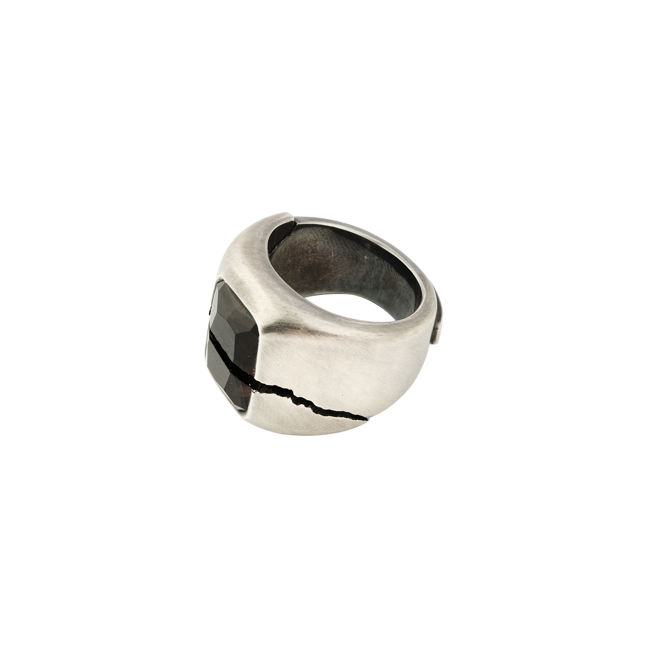 OSSA Кольцо из серебра с раухтопазом серебряное кольцо с раухтопазом натуральный коллекция фрейя покрытие палладий размер 16 5
