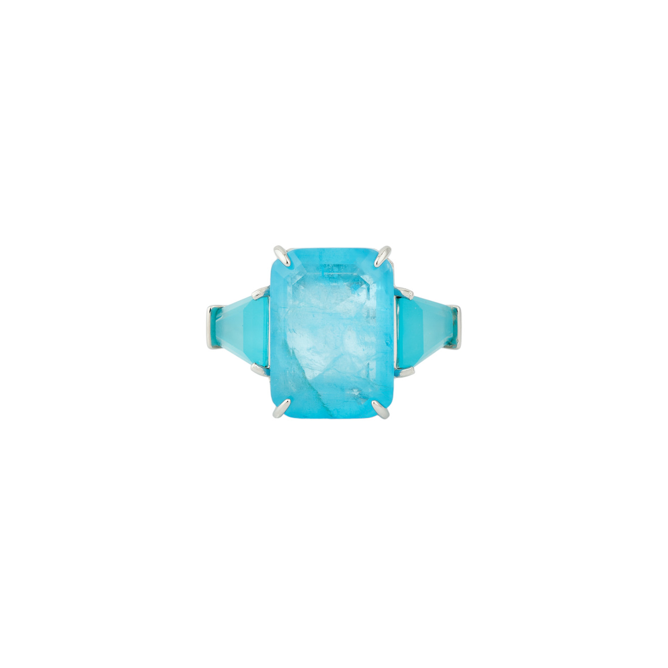 AMOVA Кольцо из серебра с голубыми кварцами эстет браслет с кварцами и эмалью из серебра 01б453231э 10 16 см 14 32 г