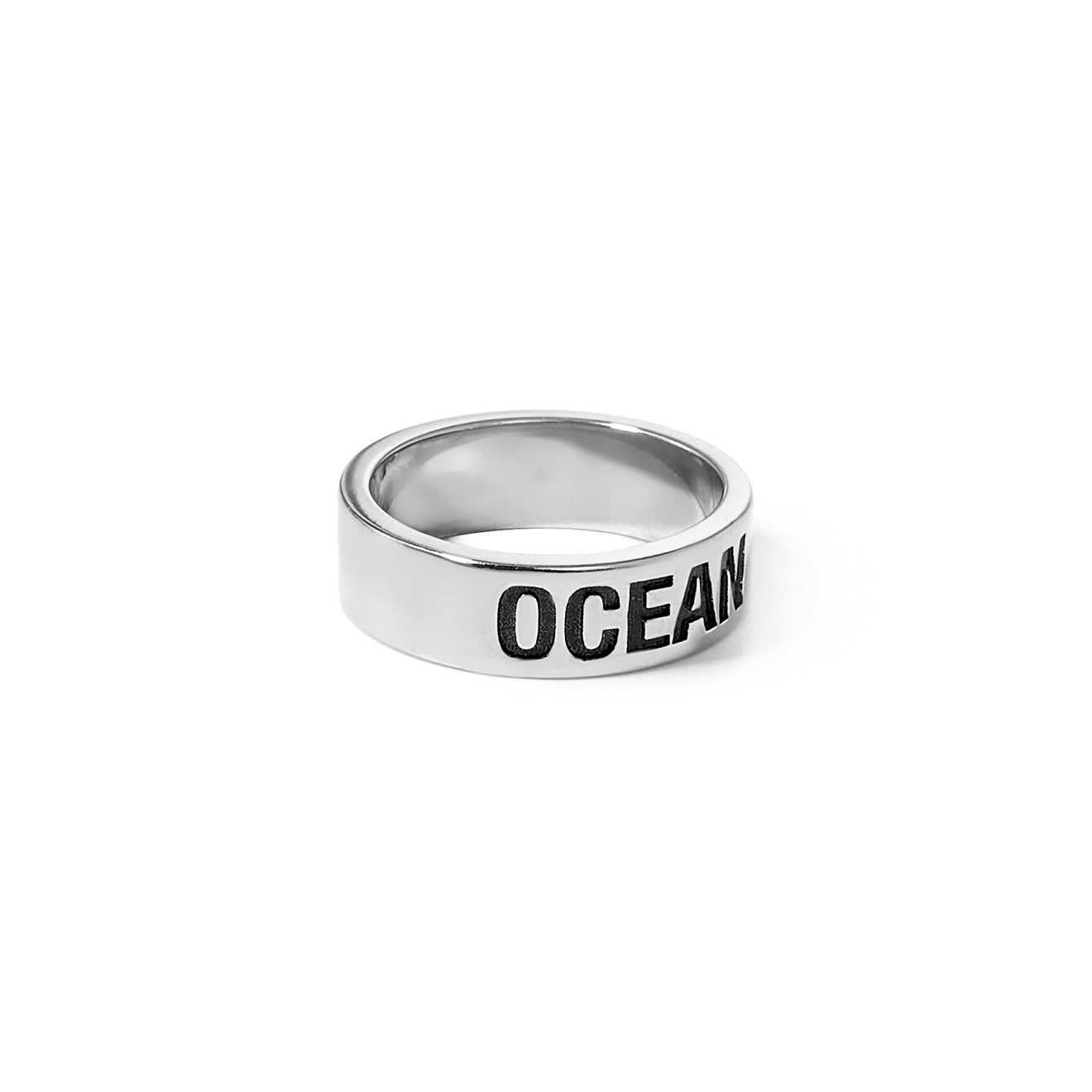 Waves and Gems Кольцо с надписью «OCEAN» waves and gems кольцо с надписью here now