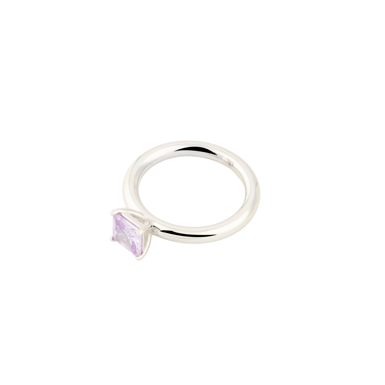 Jewlia Кольцо с лавандовым фианитом jewlia кольцо из серебра с розовым фианитом