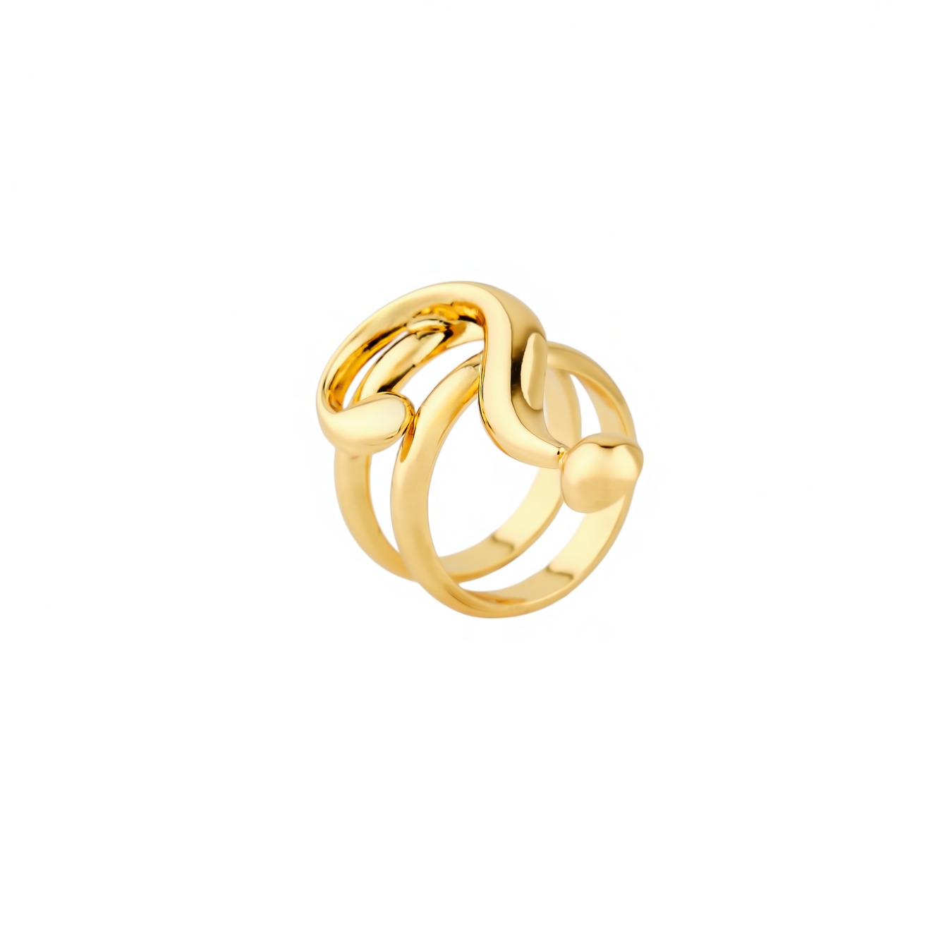Moschino Двойное позолоченное кольцо с вопросительным знаком цена и фото