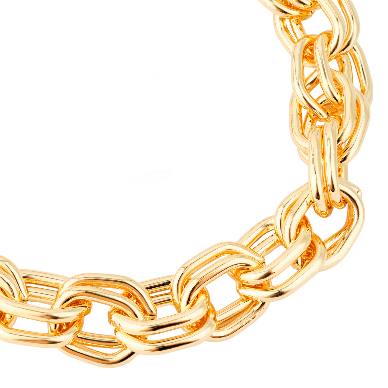 Aloud Золотистое широкое колье-цепь lisa smith золотистое широкое кольцо античным мужским ликом