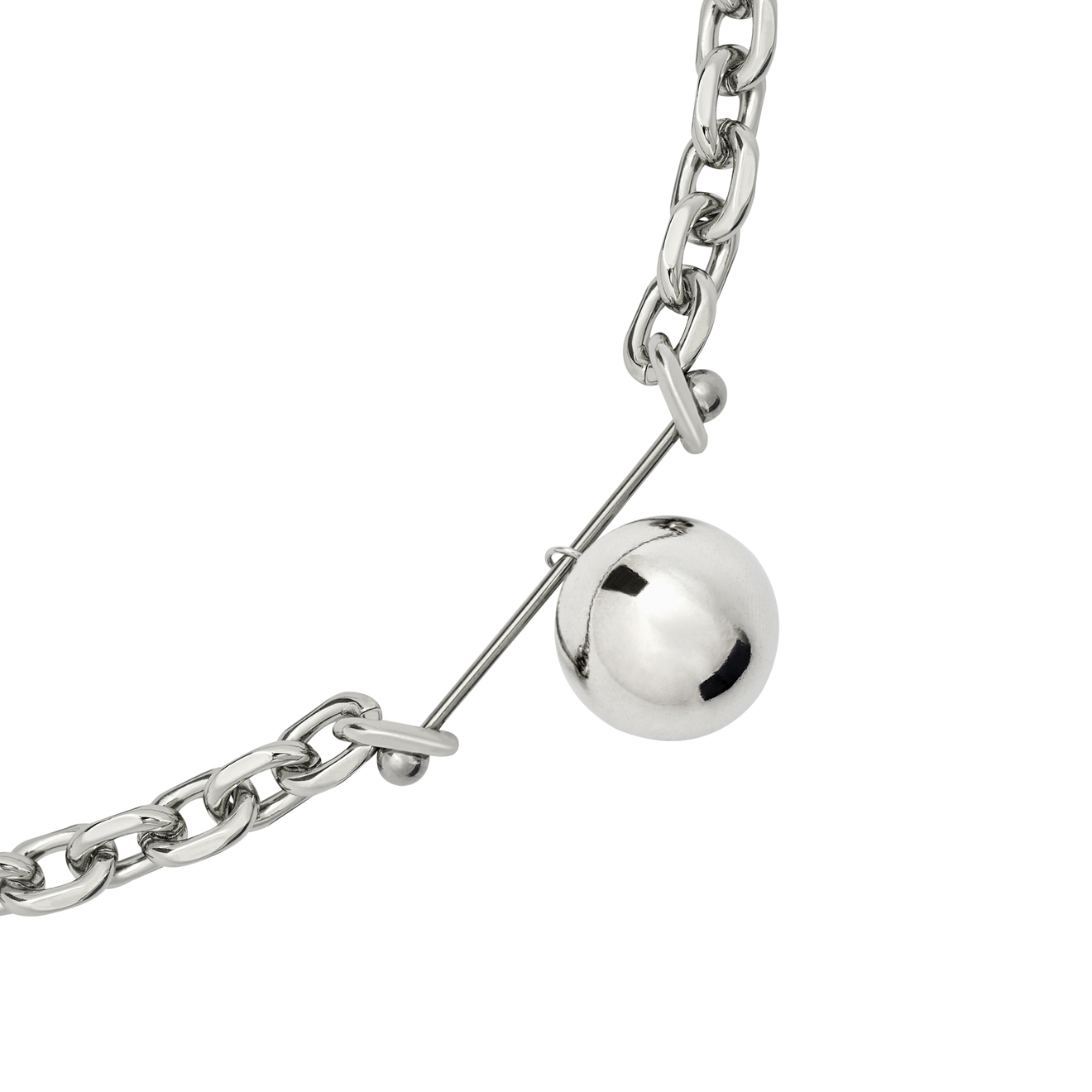 OMUT Чокер с подвеской шар Orb из металлического сплава и латуни, покрытой родием браслет с подвеской шар 8 шунгит