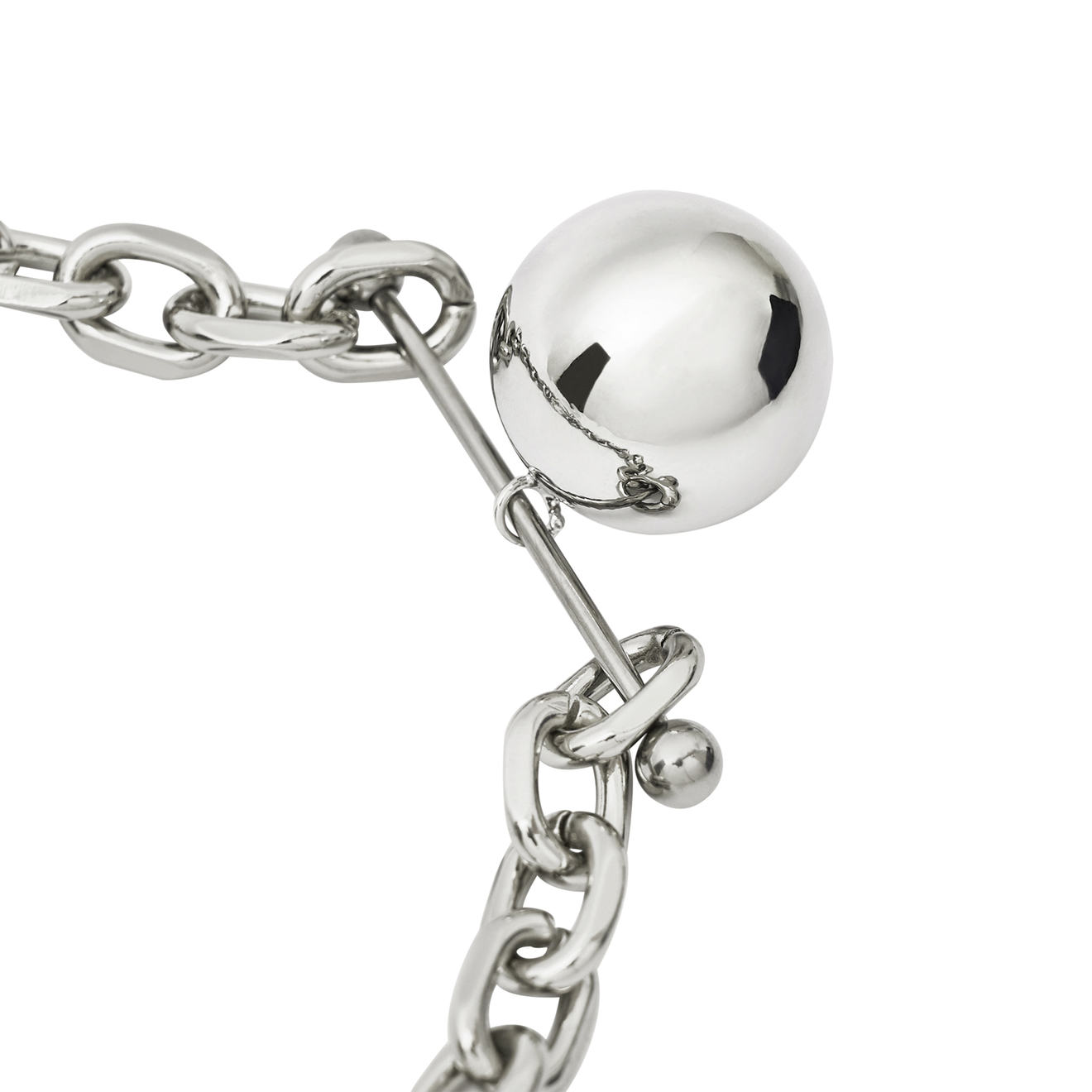 OMUT Браслет с подвеской шар Orb из металлического сплава и латуни, покрытой родием браслет с подвеской шар 8 шунгит