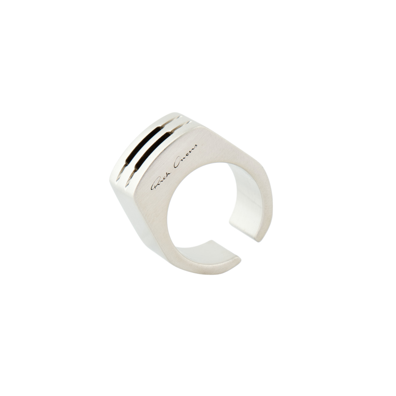 Rick Owens Серебристое открытое кольцо GRILL lisa smith серебристое открытое кольцо с чёрным кабашоном и круглыми элементами