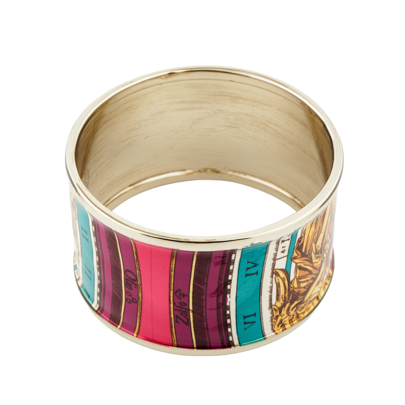 Moschino Объемный браслет с разноцветной эмалью
