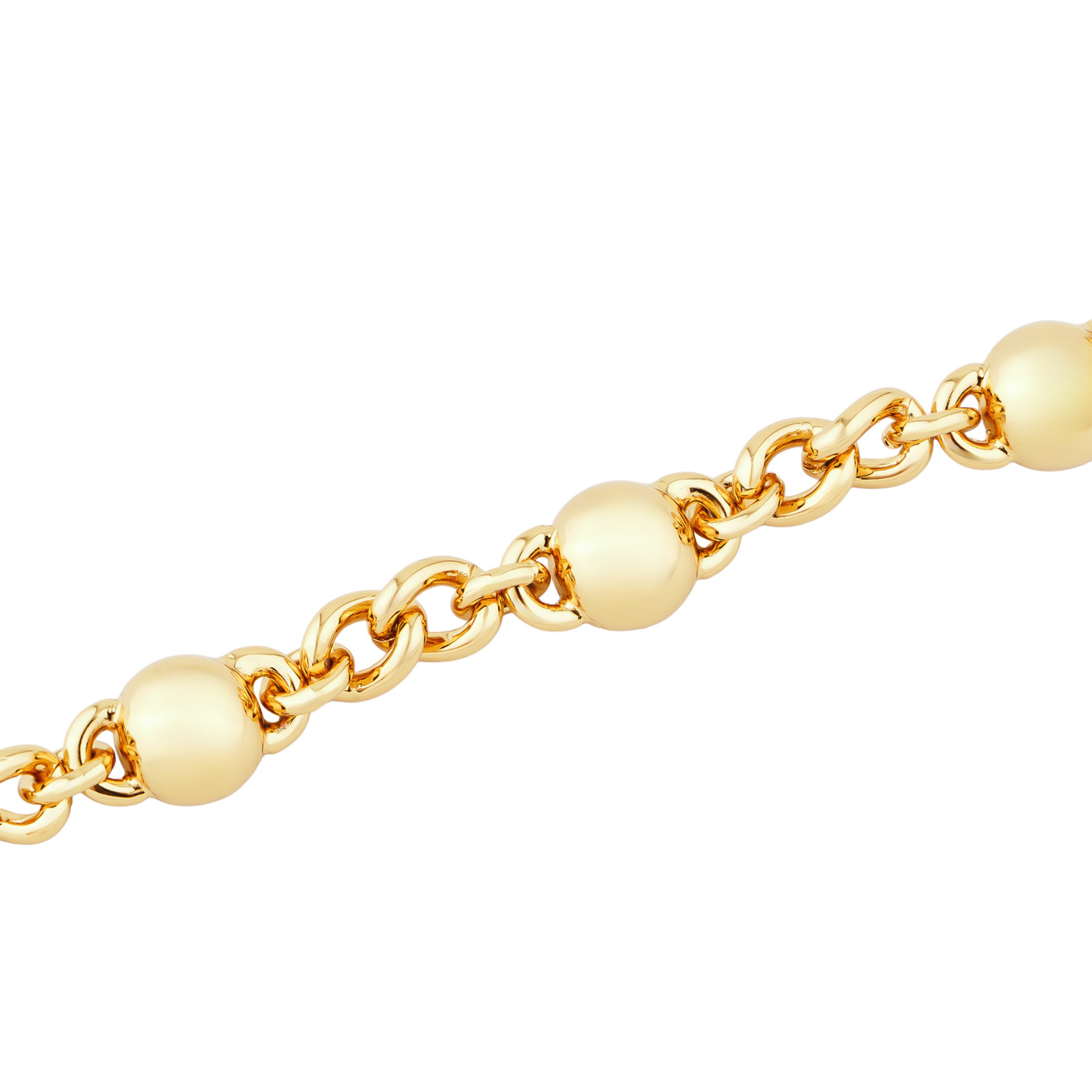 Moschino Позолоченный браслет-цепь с объемным медведем jewlia позолоченный браслет цепь из серебра с белым цирконитом
