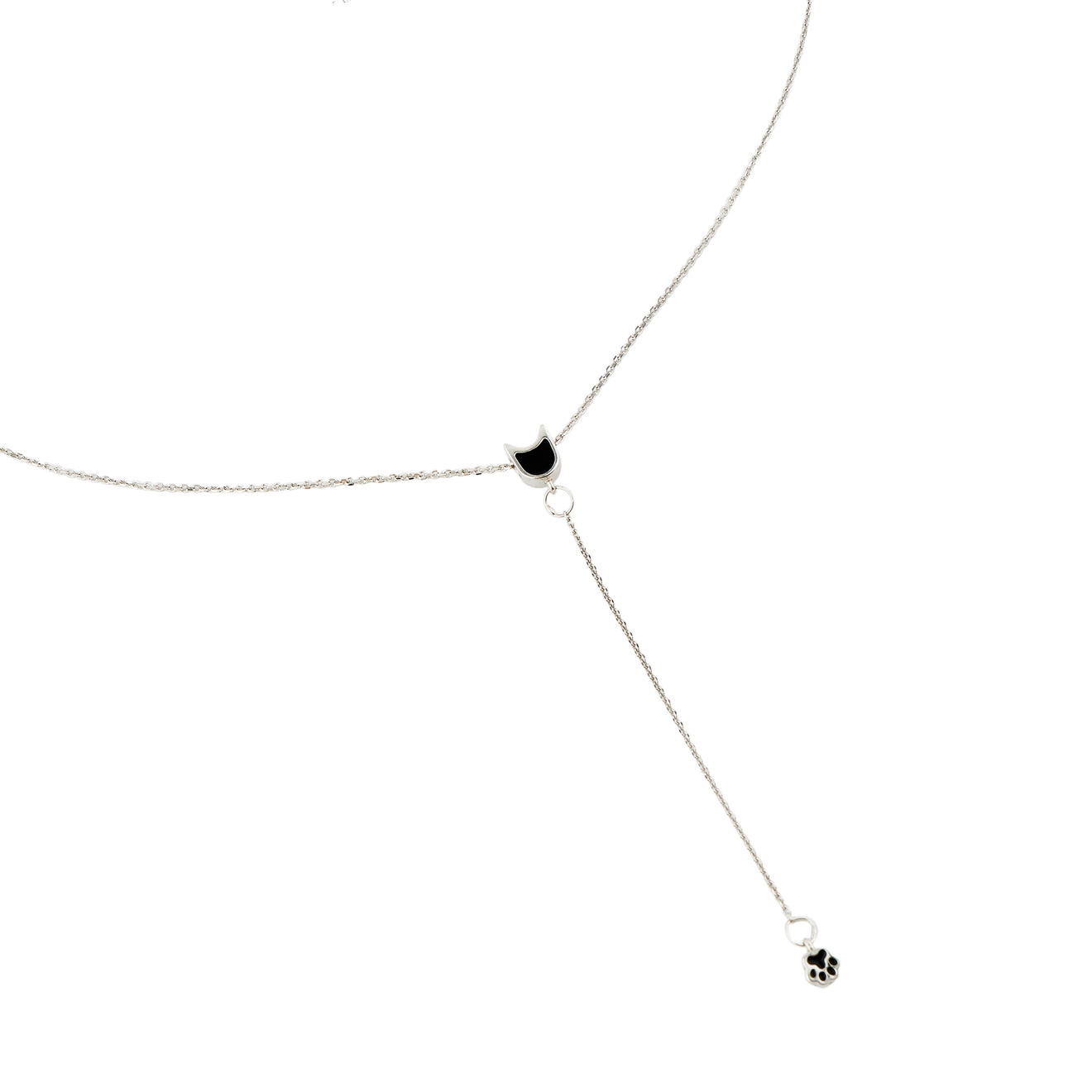 УРА jewelry подвеска-галстук из серебра с черными котятами ура jewelry подвеска зайка из серебра