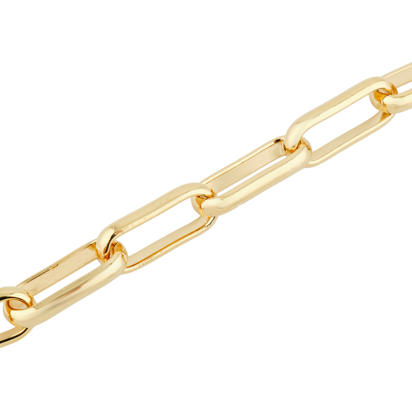 Aloud Золотистый браслет-цепь с овальными звеньями