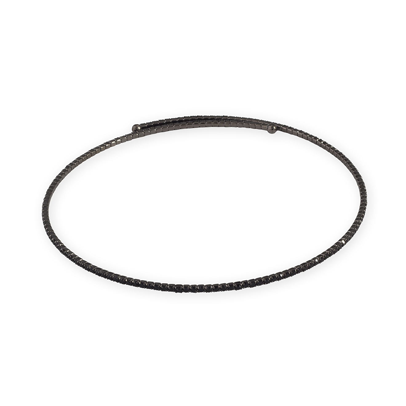 Choker with black crystals