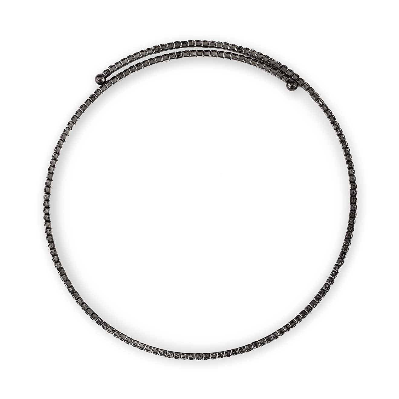 Choker with black crystals