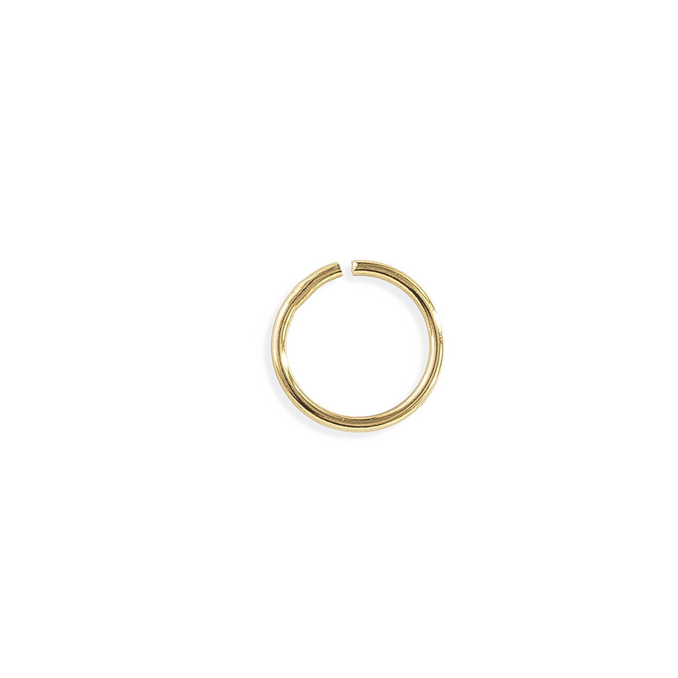 Gold-plated piercing ring made of silver
