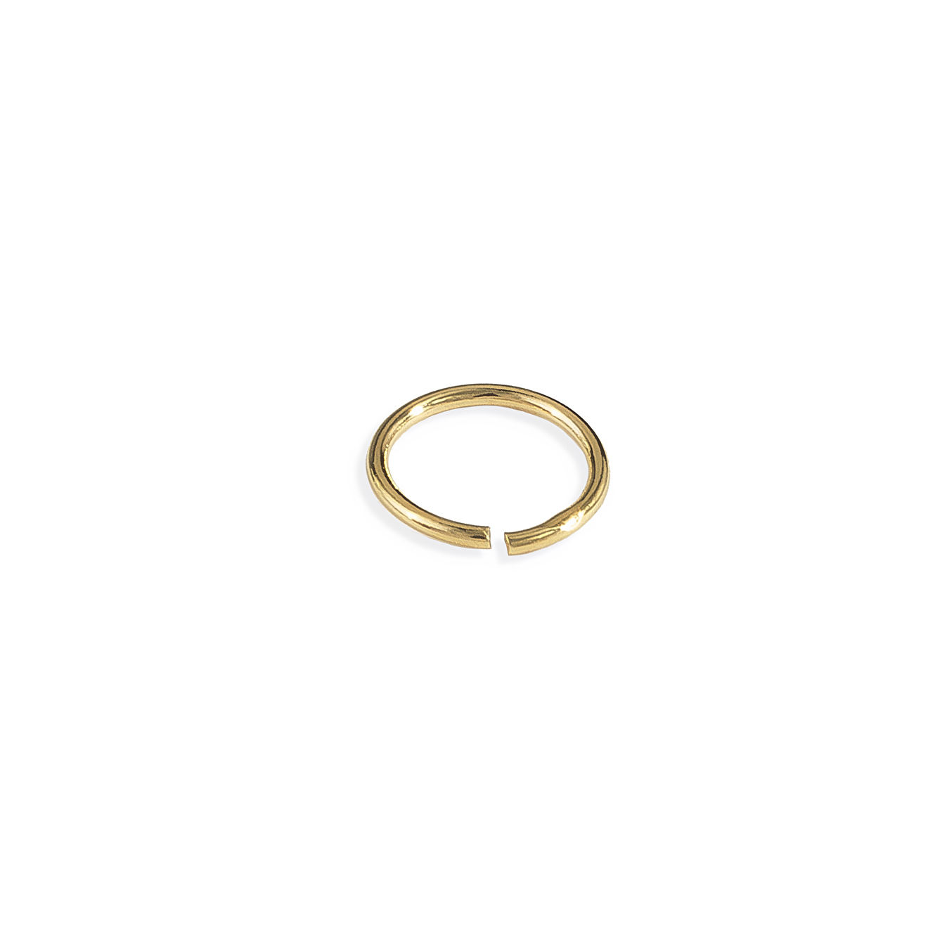 Gold-plated piercing ring made of silver