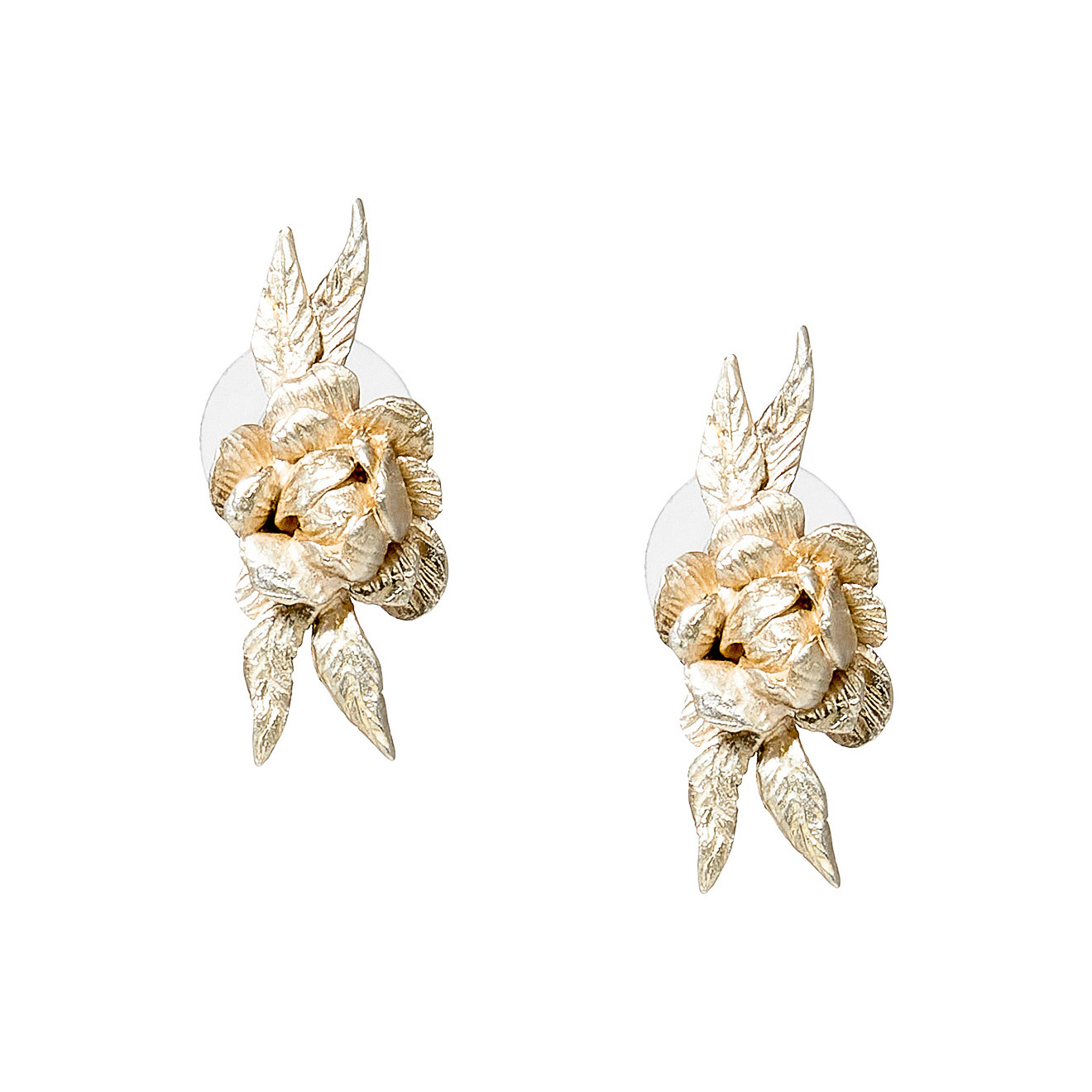 Silver poussettes with peonies