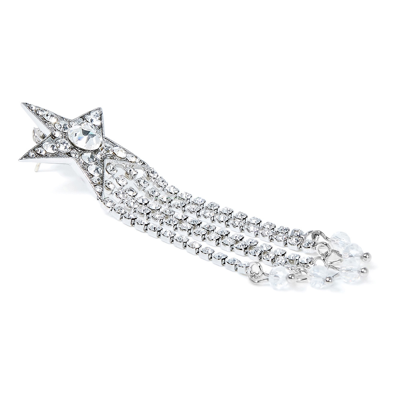 star earrings with crystal tracks