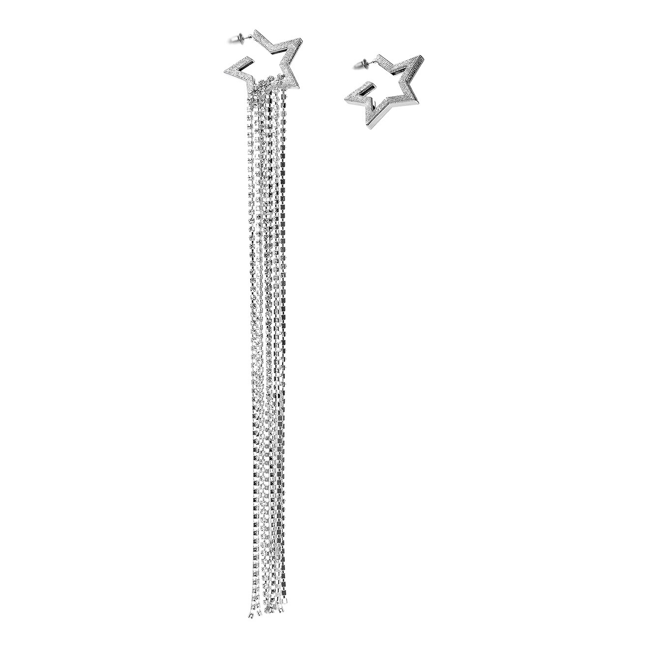 Herald Percy Асимметричные серьги-звезды с подвесками-дорожками асимметричные серьги с подвесками с эффектом состаривания