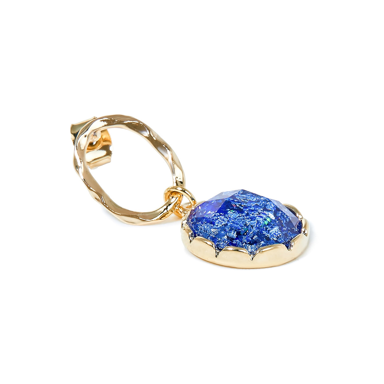 earrings with blue druze