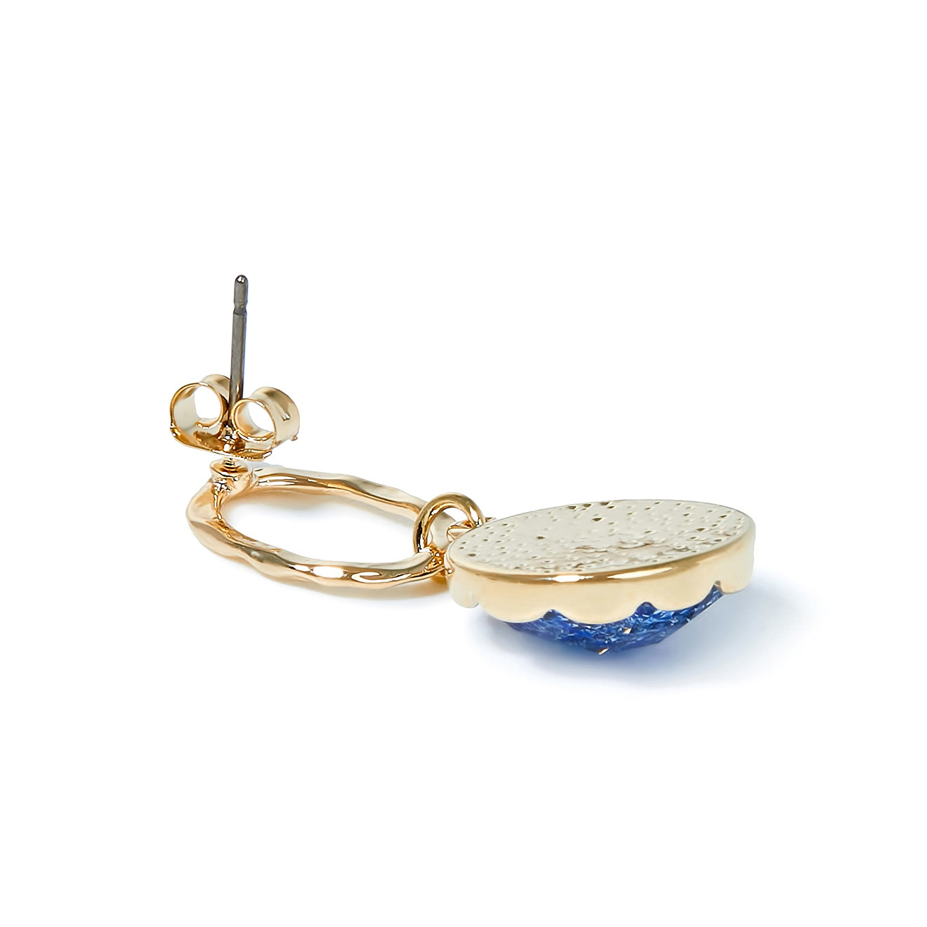 earrings with blue druze