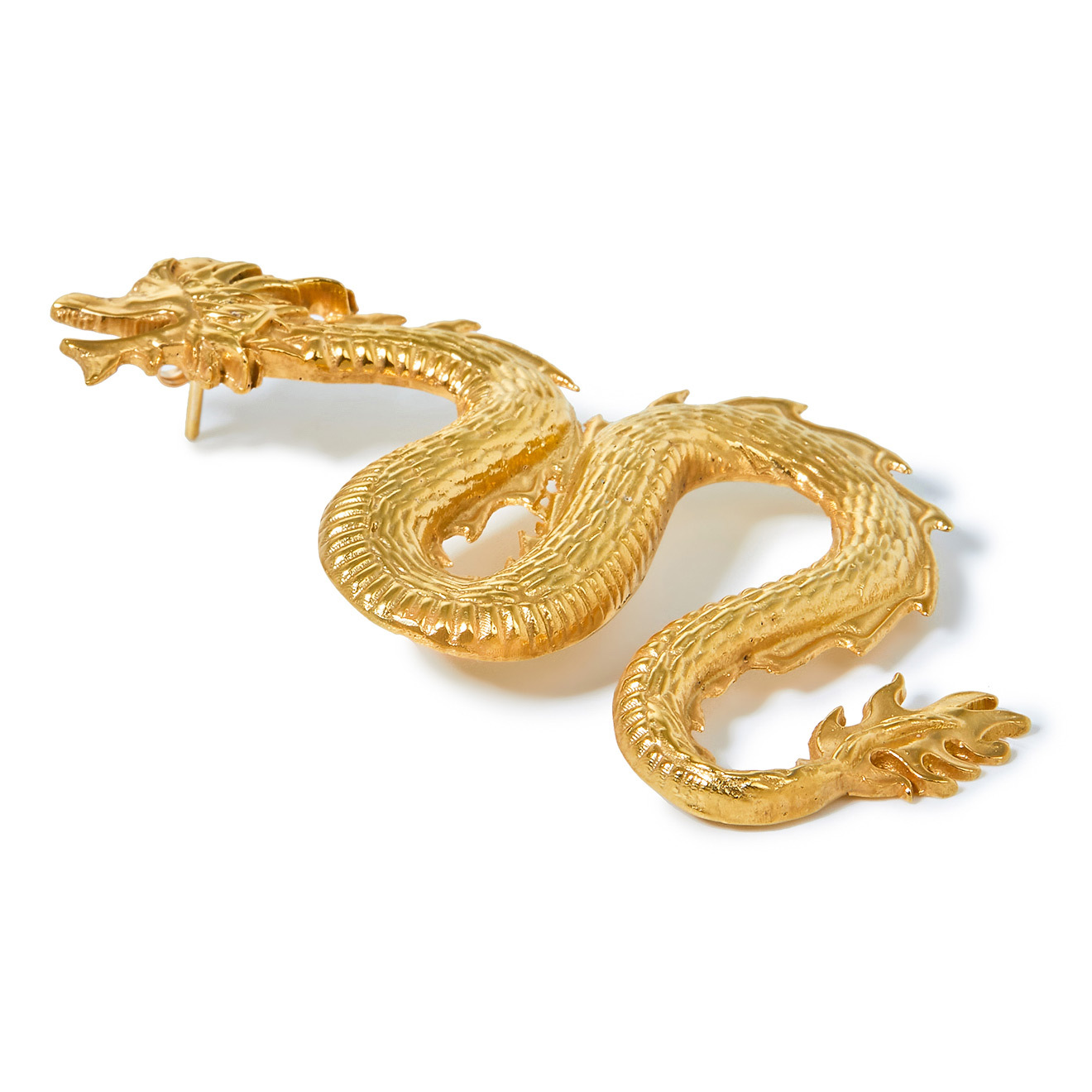 Gold-plated Dragon Earrings