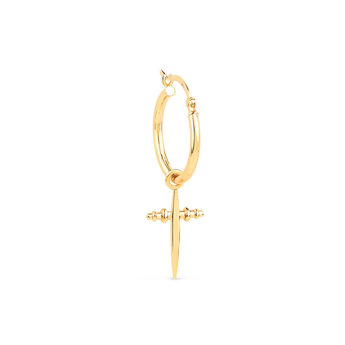 Позолоченная моносерьга Cross, из коллекции Antique
