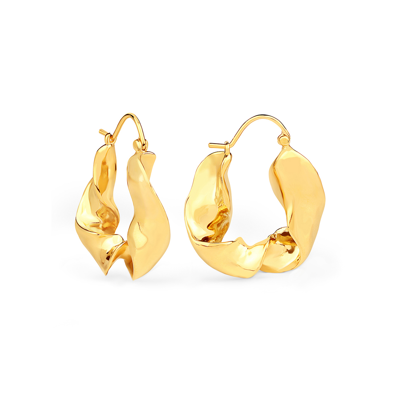 Позолоченные серьги Laurus hoops, из коллекции Antique