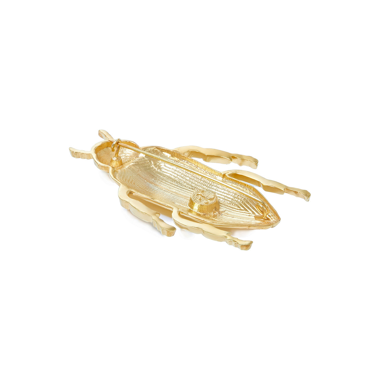 Gilded Large Beetle Brooch