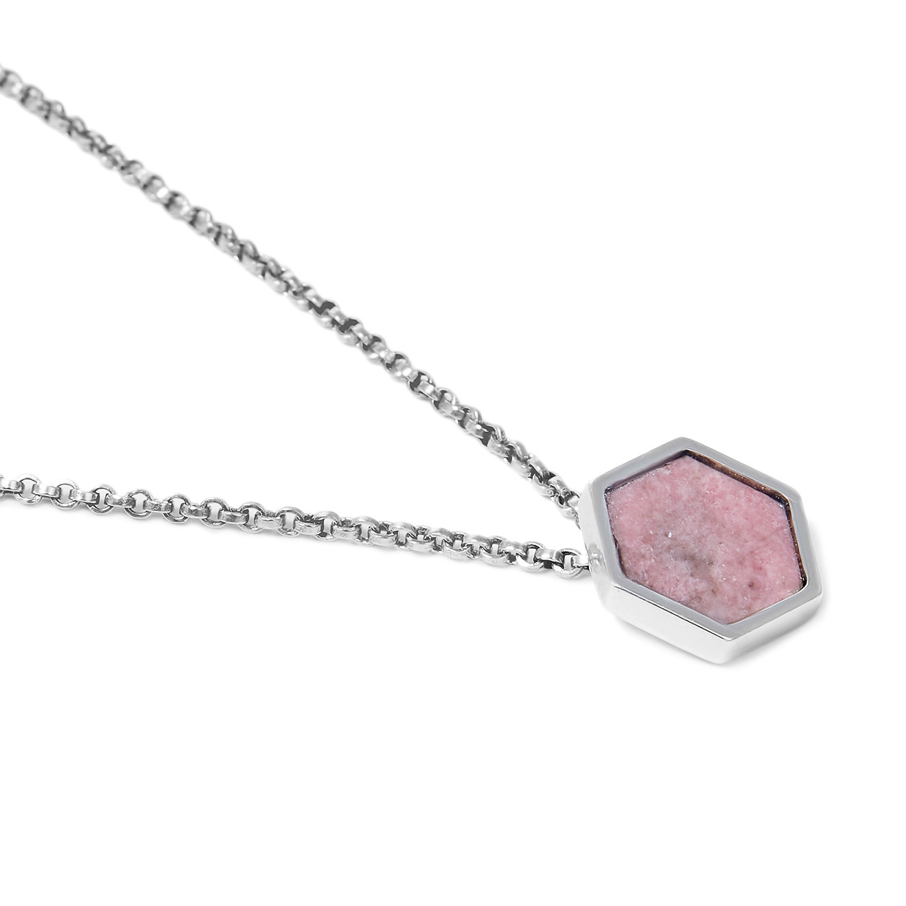 necklace with pink stone