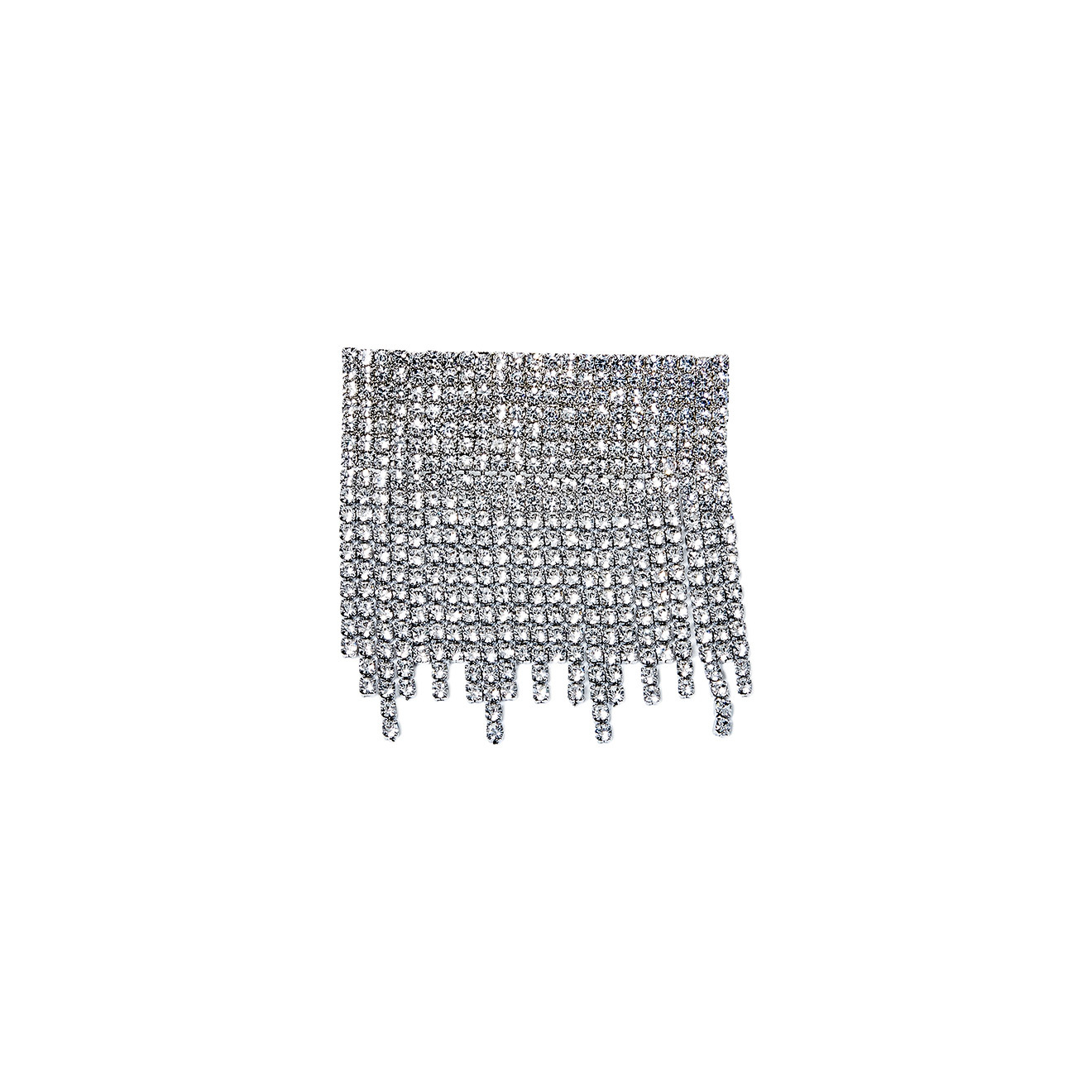 rectangular brooch with crystals