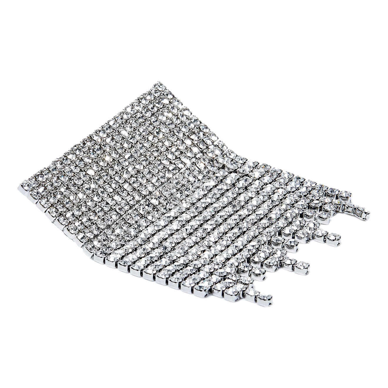 rectangular brooch with crystals
