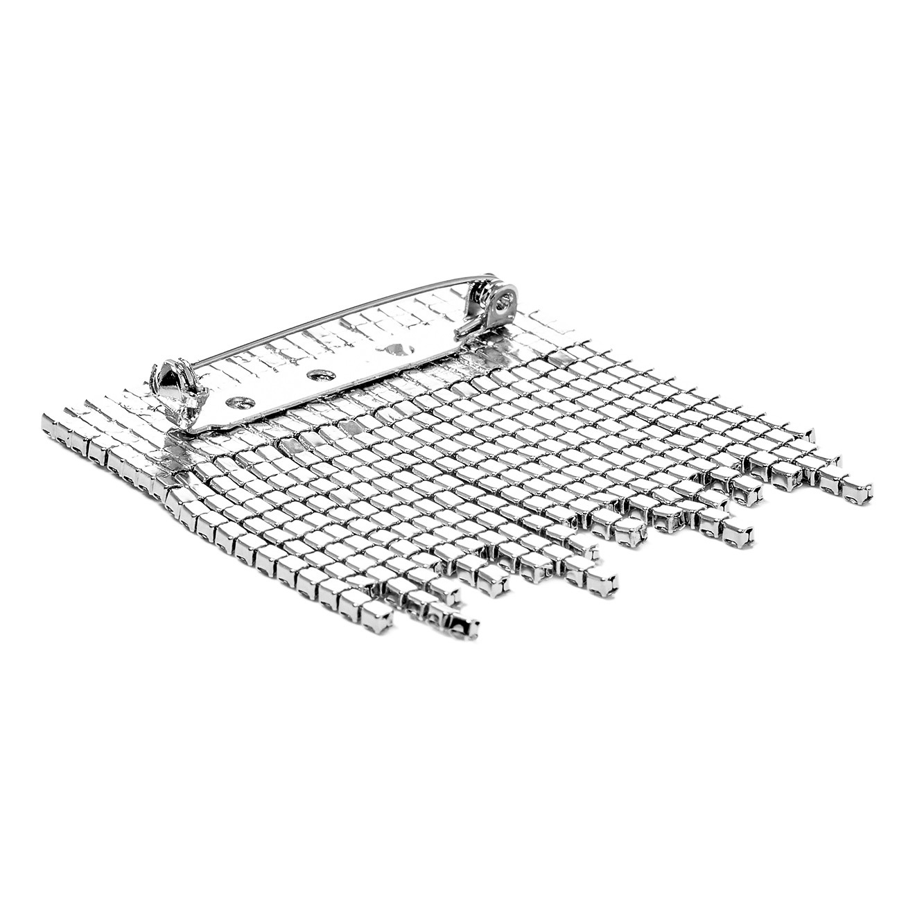 rectangular brooch with crystals