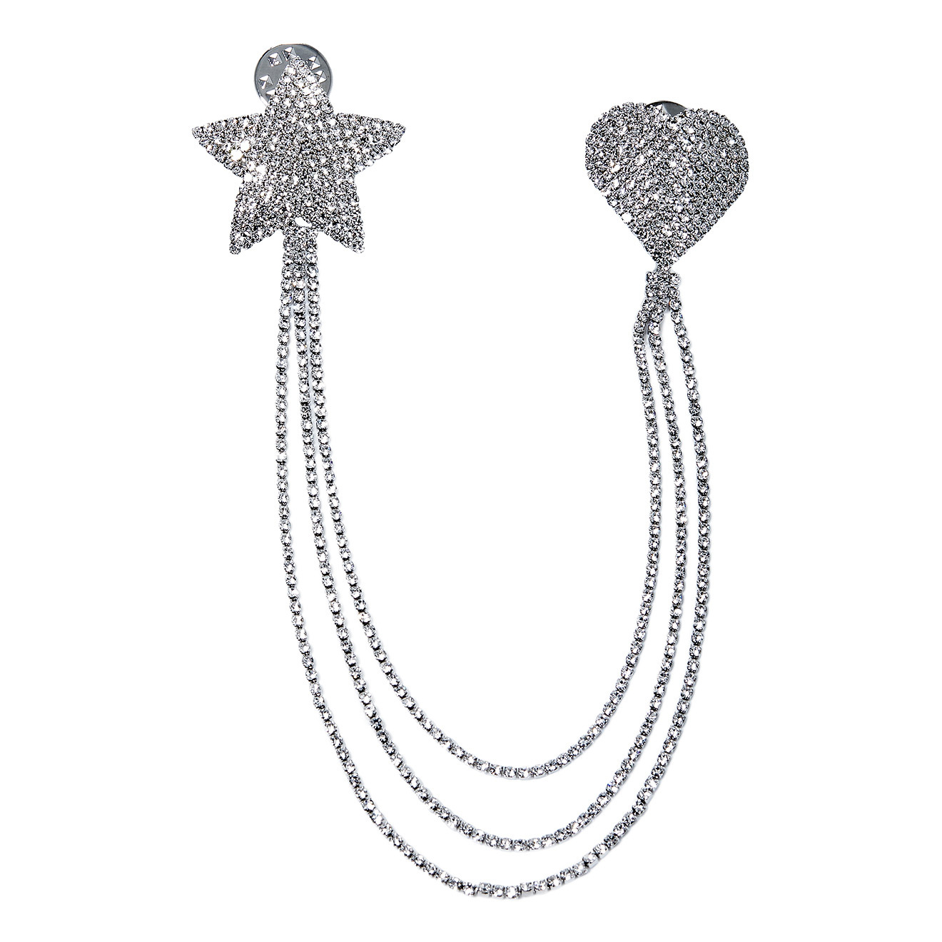 Double  brooch with a star and a heart