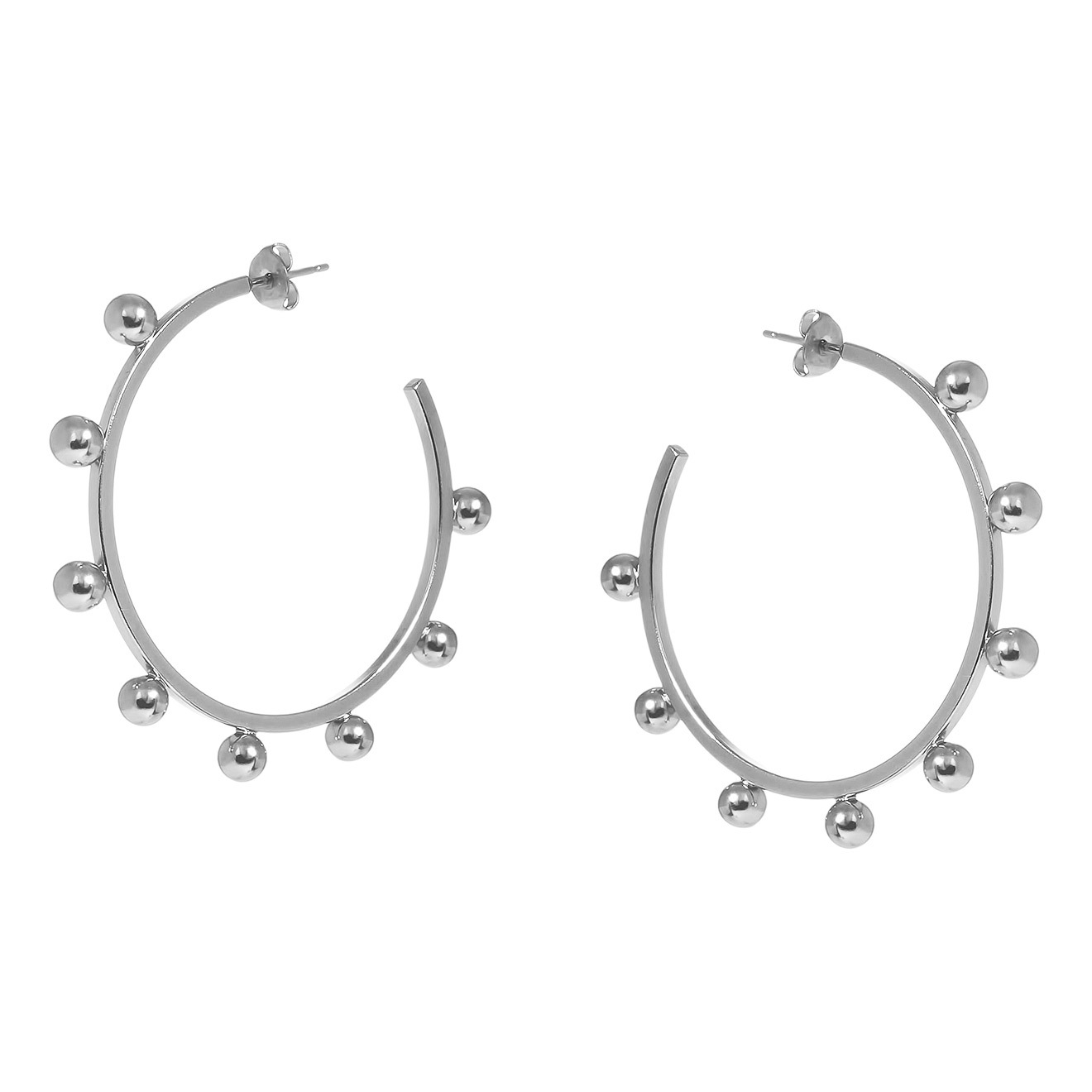 hoop earrings with balls