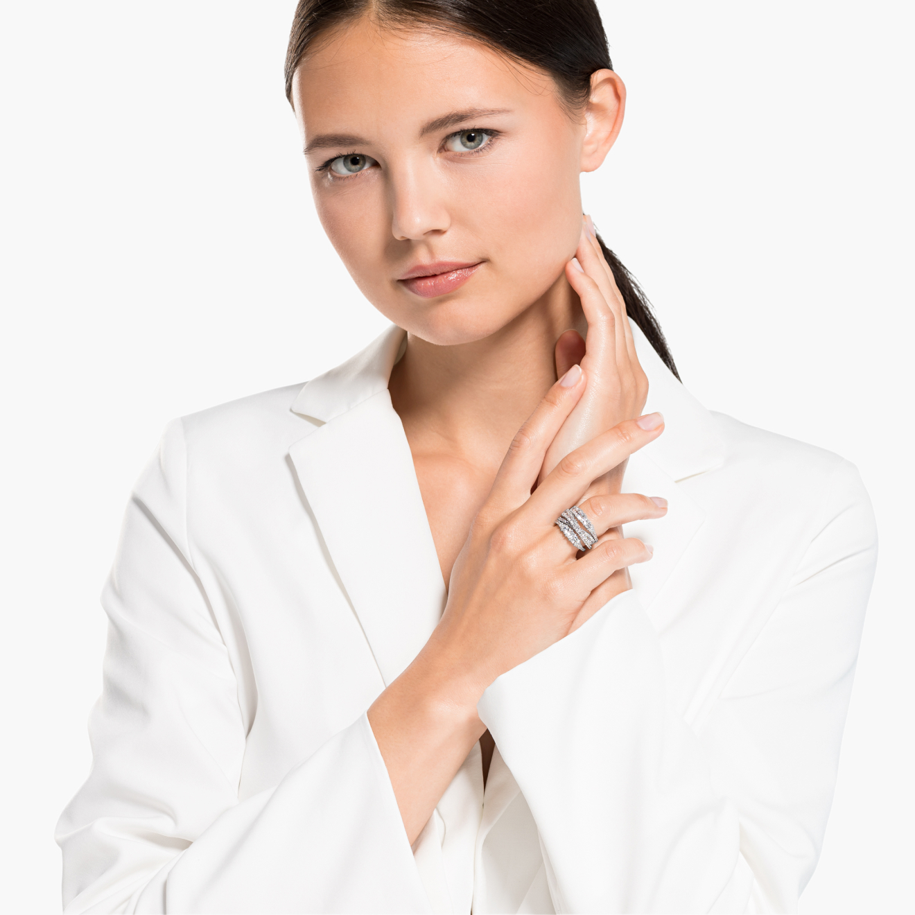 Серебристое кольцо TWIST WRAP