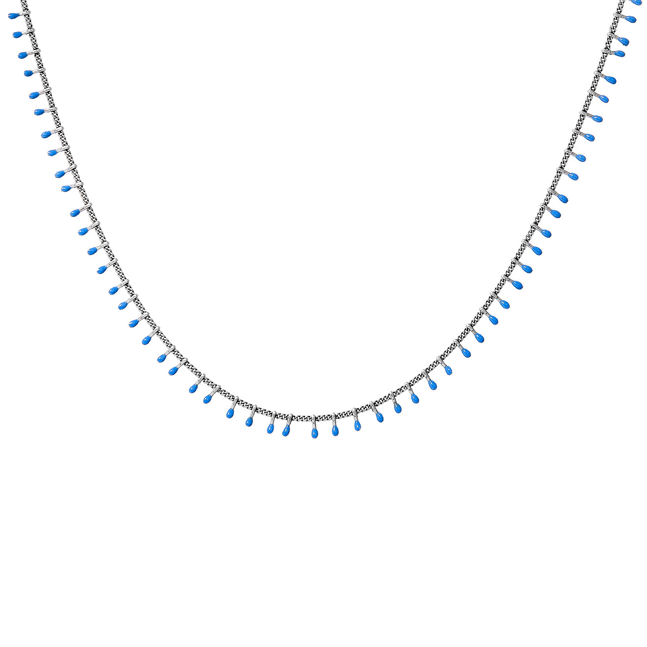 choker necklace "Casablanca" with blue beads