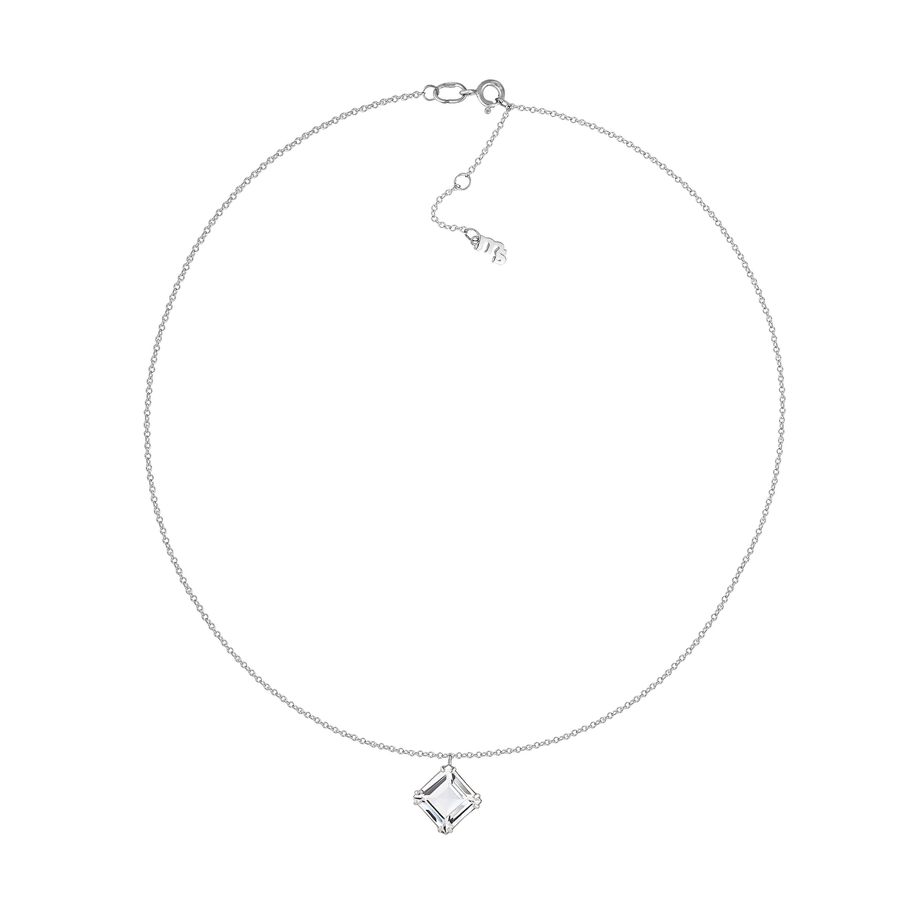 Кулоны и подвески Moonka Серебряное колье Serene с подвеской из горного хрусталя