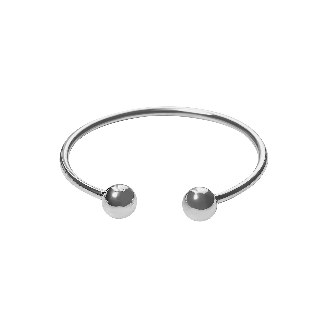 Prosto Jewelry Незамкнутый браслет из серебра с шариками prosto jewlry объёмный браслет из серебра из круглых звеньев