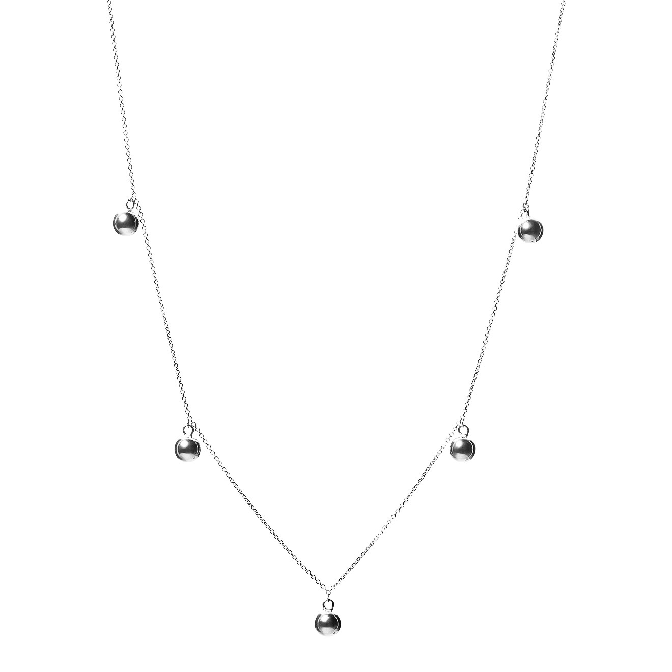 Prosto Jewelry Колье из серебра с 5 шариками prosto jewelry колье из серебра с разноцветными подвесками
