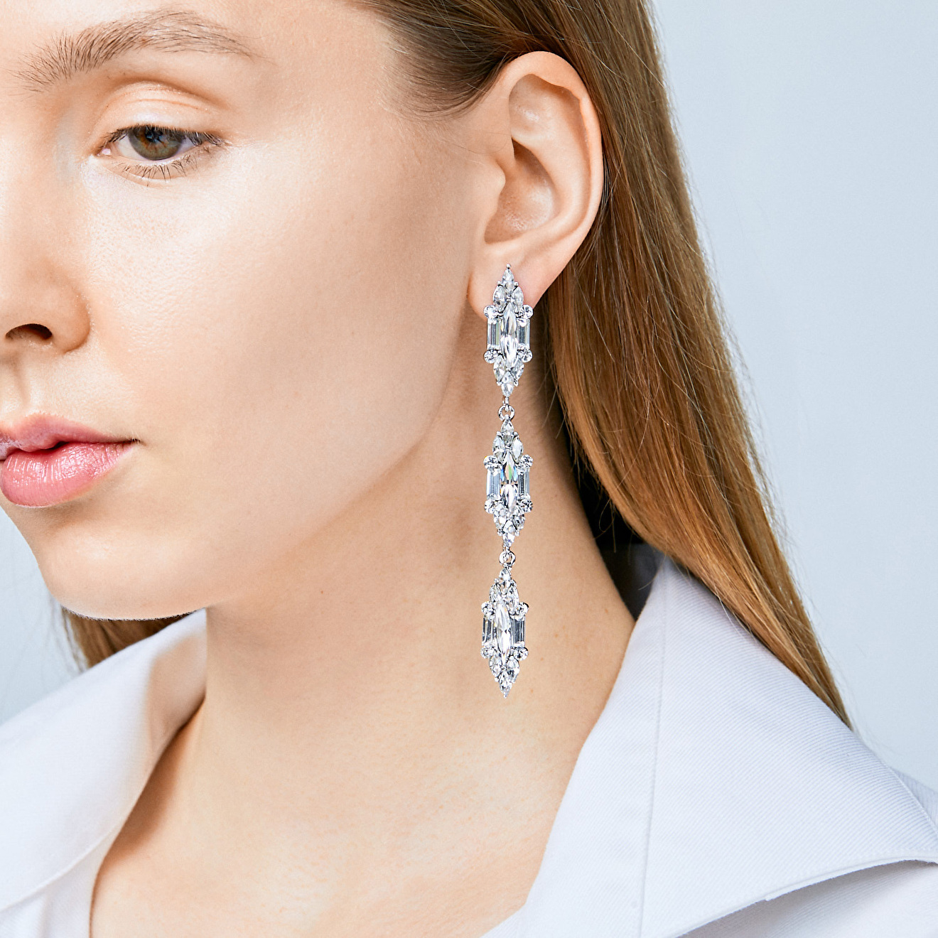earrings with crystals