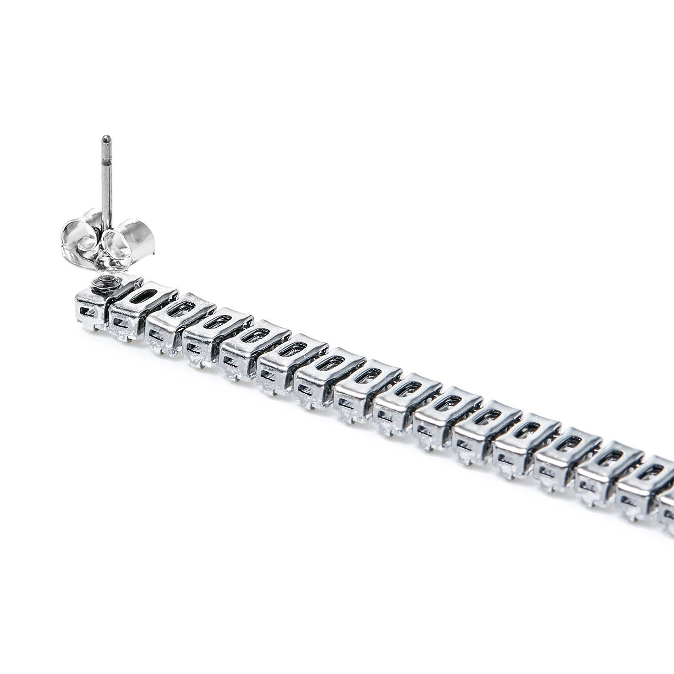 long track Earrings with Crystals