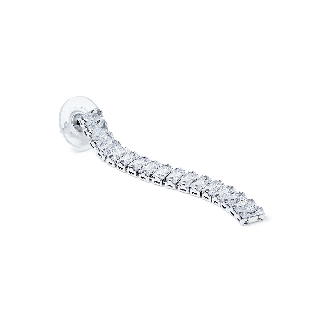 Short Track Earrings with Crystals