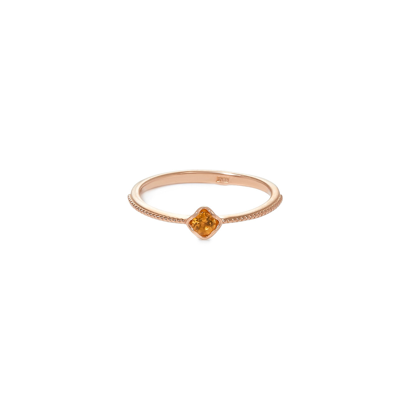 Secrets Позолоченное кольцо с цитрином серебряное кольцо с натуральным цитрином мадейра коллекция тея красное золото размер 21 5