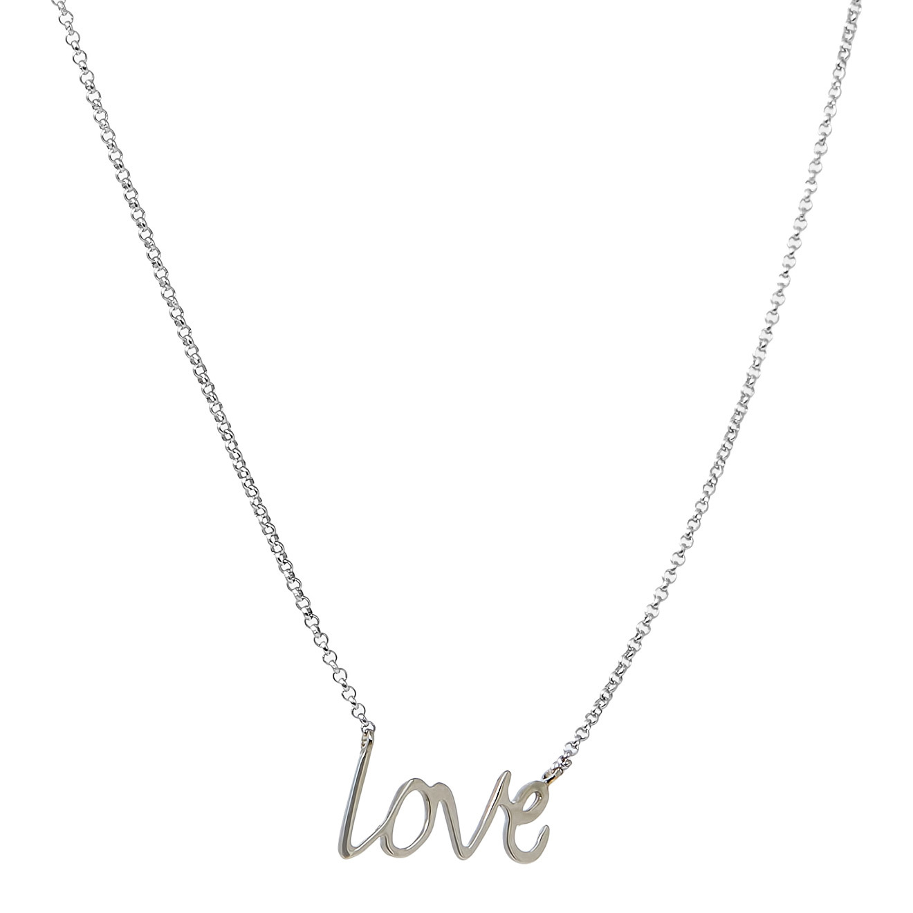 Колье из белого золота «Love»